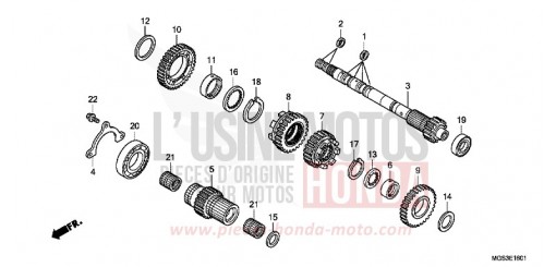 TRANSMISSION (NC700XD) (MAINSHAFT) NC700XDD de 2013
